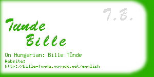 tunde bille business card