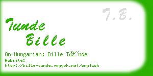tunde bille business card